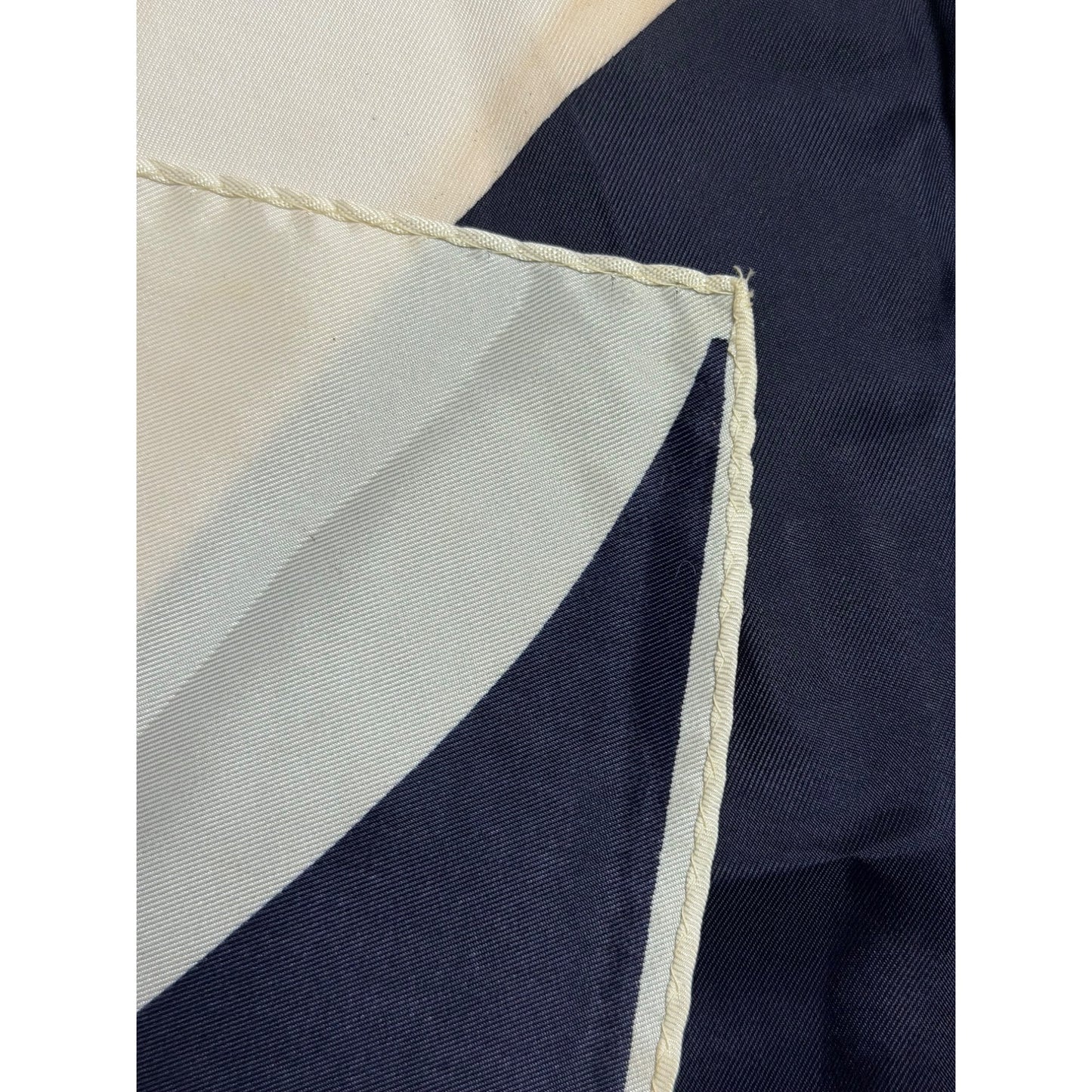 Vintage Geometric Red White Blue Satin Scarf Square Mod Retro 26 Inch