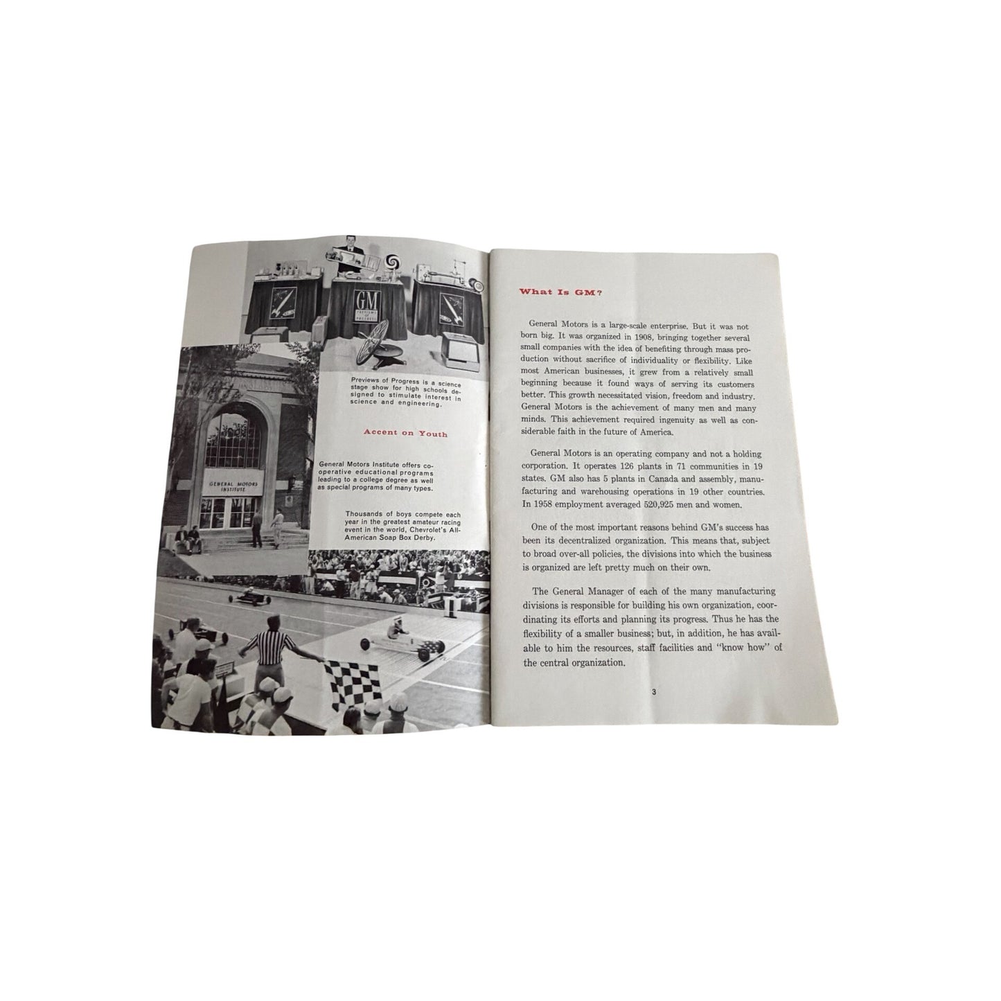 Vintage 1959 General Motors A Look at GM Employee Booklet GM Automotive Ephemera