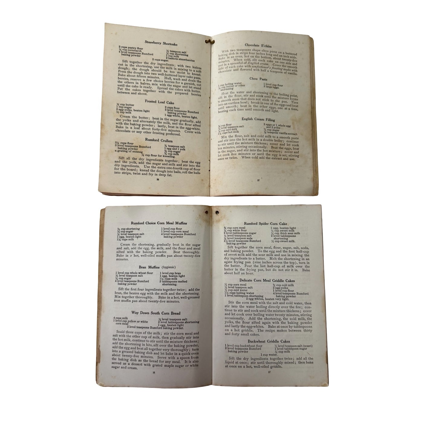 Antique Rumford Way of Cookery Household Economy Cookbooks Lot of 2 1920s