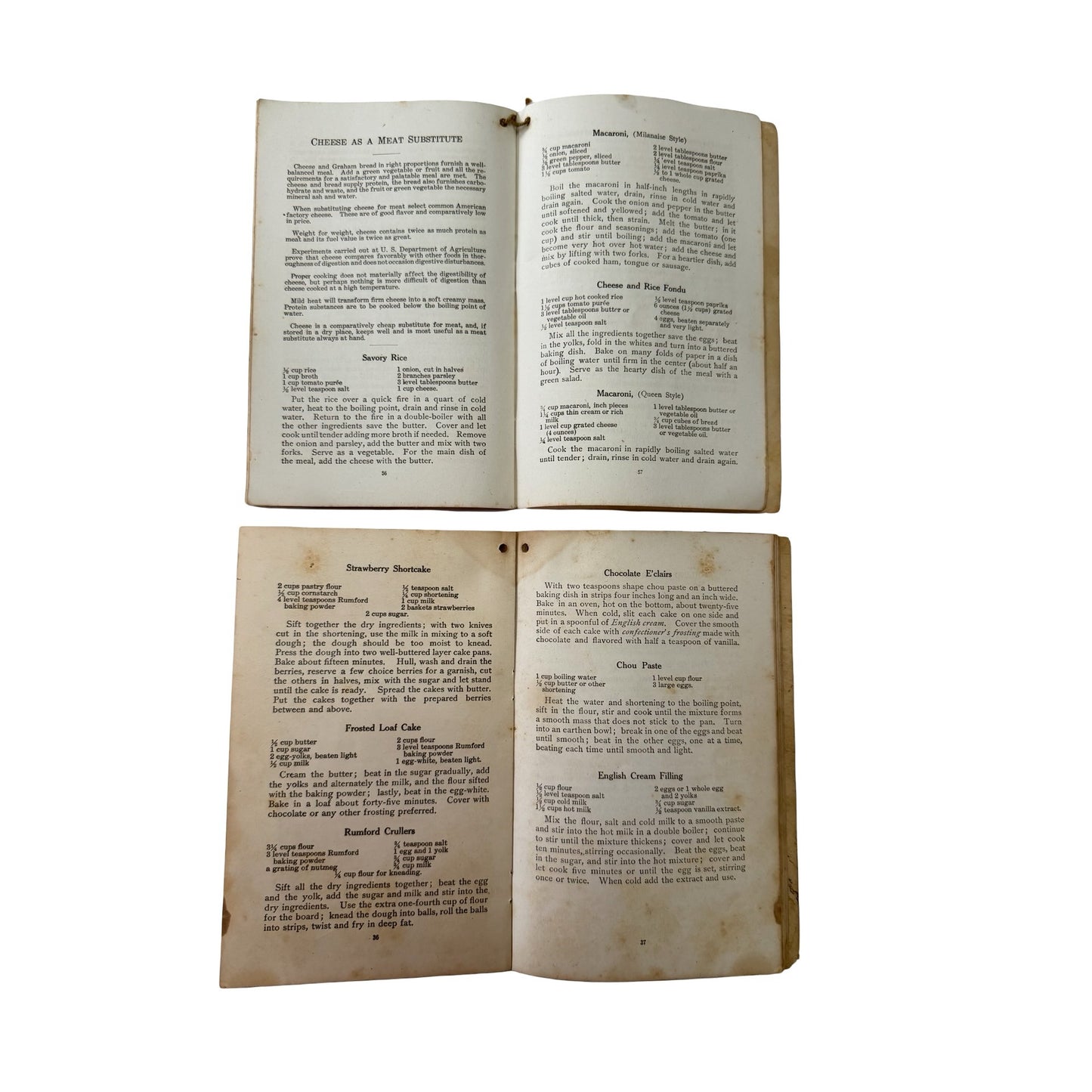 Antique Rumford Way of Cookery Household Economy Cookbooks Lot of 2 1920s