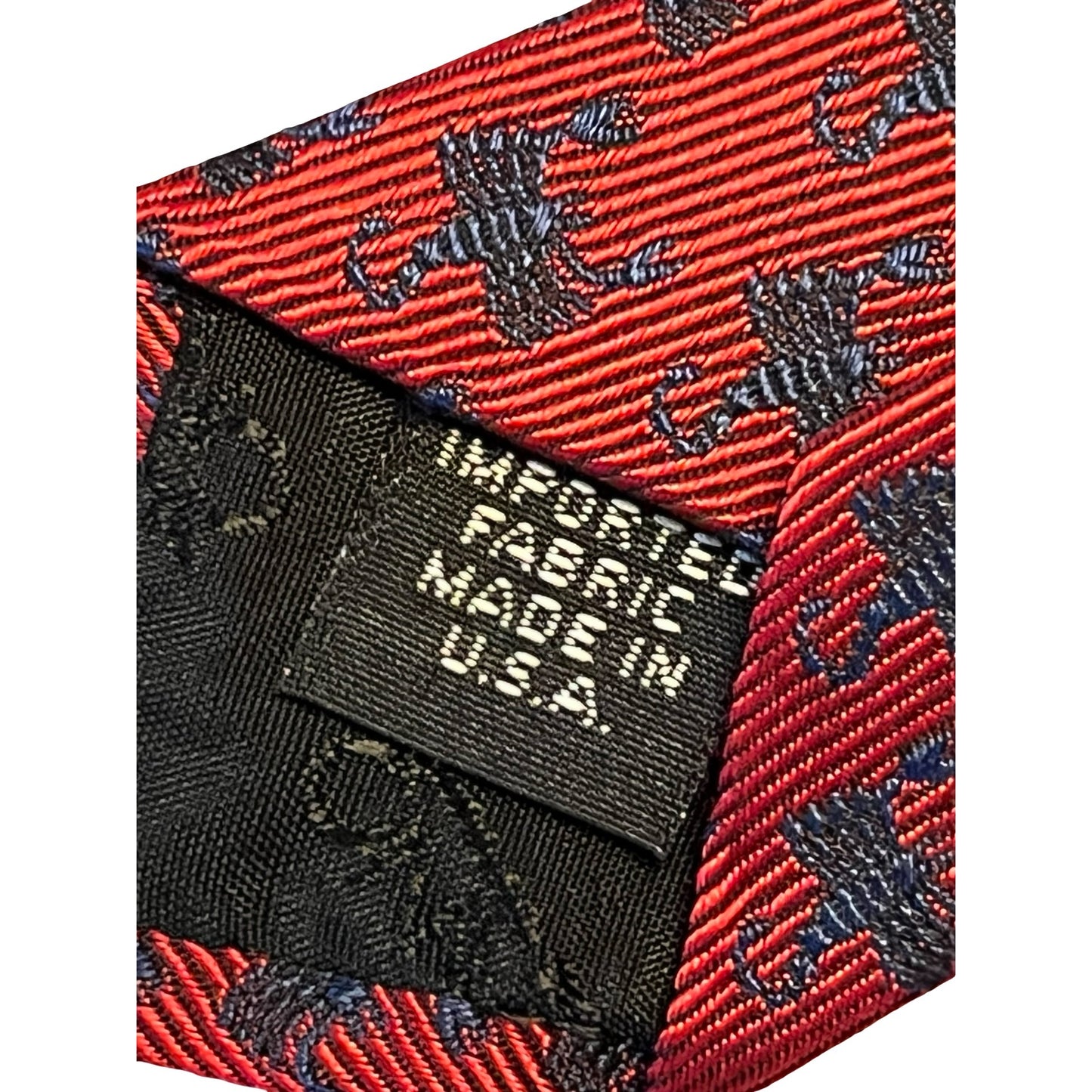 Murano Red Tie Black Scorpion Pattern Textured Designer Necktie Classic Italian Style