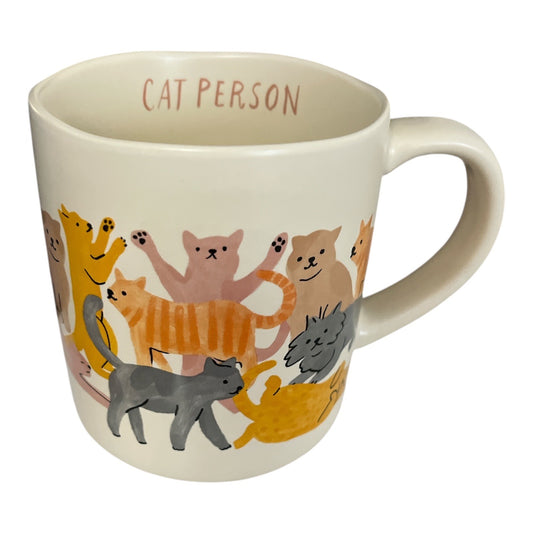 Opalhouse “Cat Person” Mug – Colorful Stoneware Coffee Cup with Cats, Target, 2018–2021, Dishwasher & Microwave Safe