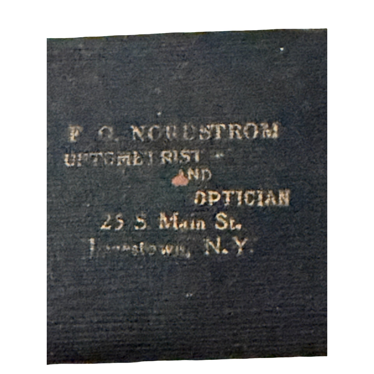 Antique 1910s F.G. Nordstrom Jamestown NY Rimless Pince Nez Eyeglasses Case