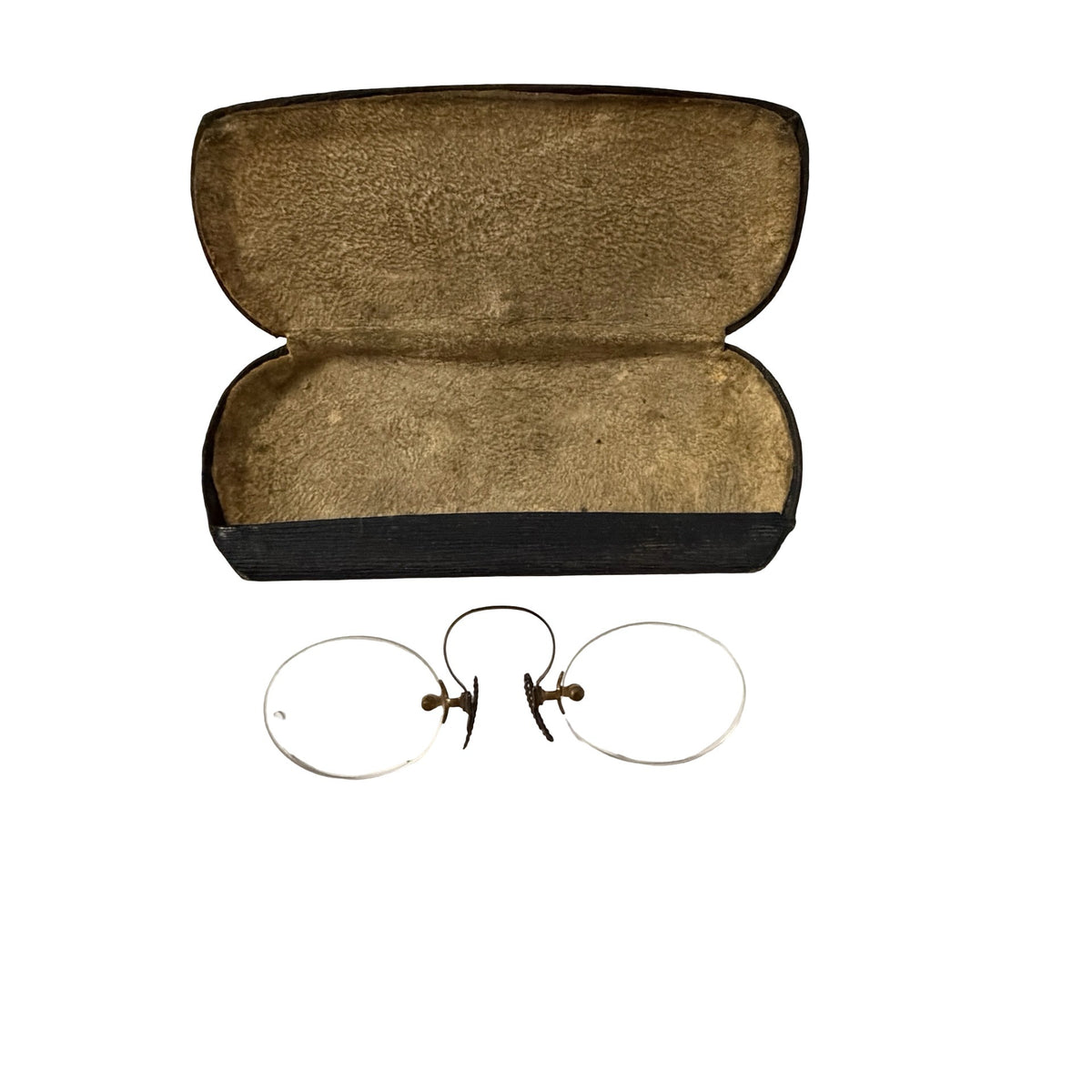 Antique 1910s F.G. Nordstrom Jamestown NY Rimless Pince Nez Eyeglasses Case
