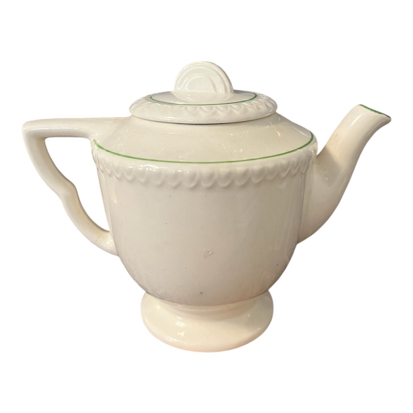 Vintage Floral Teapot Made in England Embossed Ceramic Tea Pot Cottage Style
