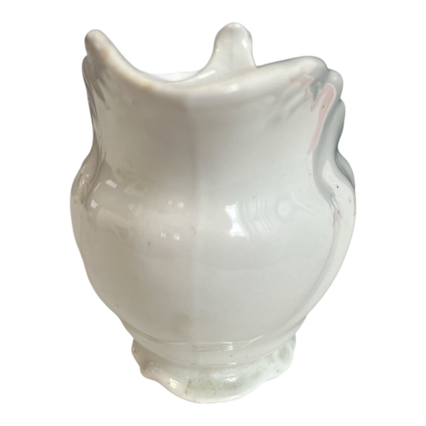 VTG Hanley England Semi Porcelain White Gravy Boat Ironstone Style