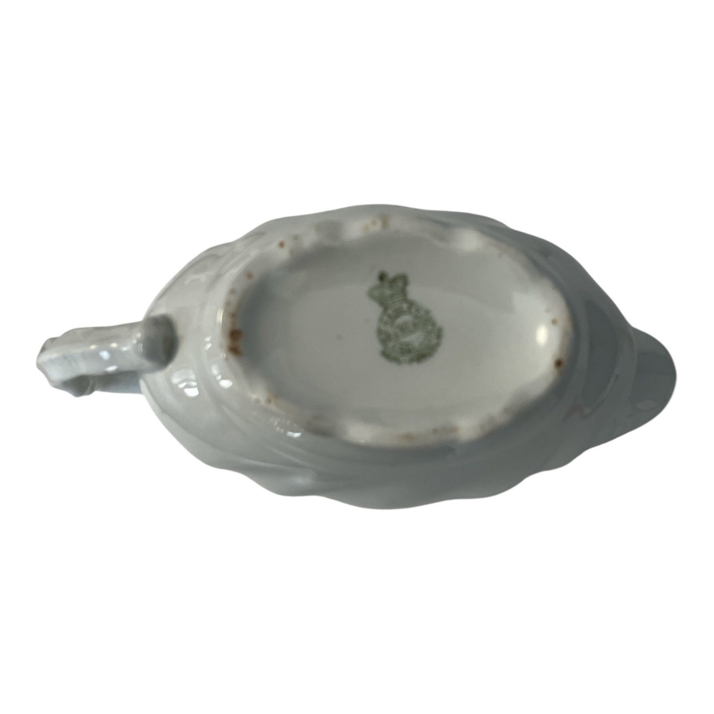 VTG Hanley England Semi Porcelain White Gravy Boat Ironstone Style