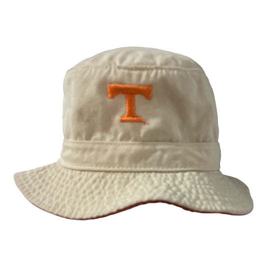 Y2K Tennessee Volunteers Reversible Bucket Hat Kids Orange Cream 2000s