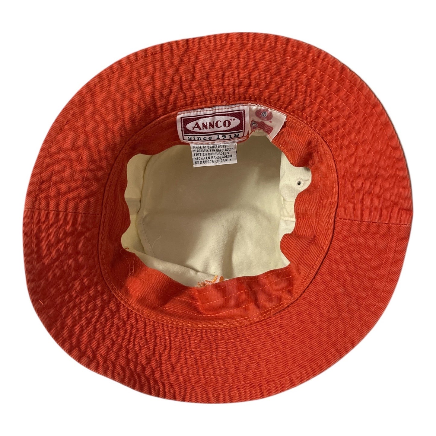 Y2K Tennessee Volunteers Reversible Bucket Hat Kids Orange Cream 2000s