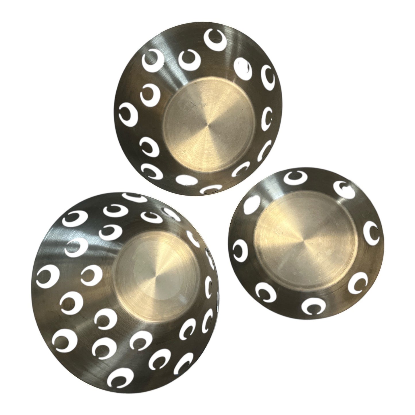 BergHOFF Edelstahl 18/10 Stainless Steel Bowl Set – Set of 3 Decorative Perforated Bowls