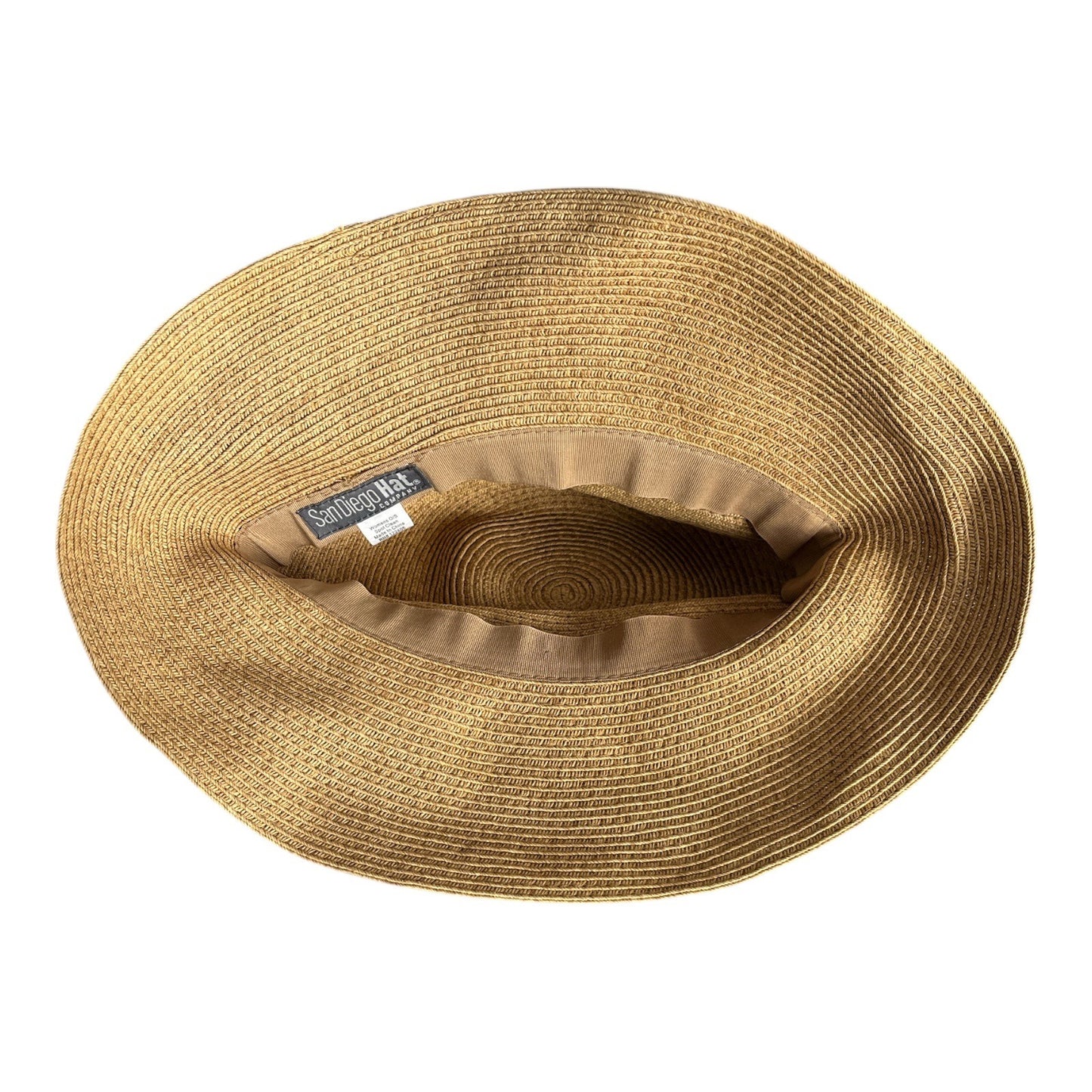 San Diego Hat Company Women’s Straw Cloche Hat Brown Chain Trim One Size