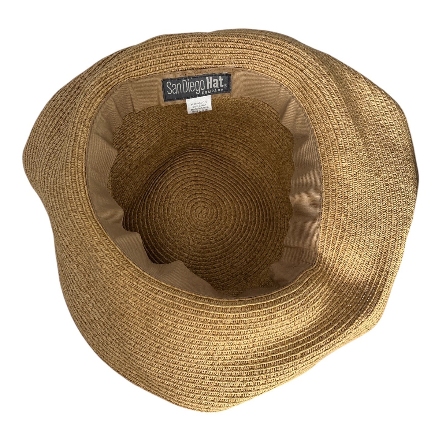 San Diego Hat Company Women’s Straw Cloche Hat Brown Chain Trim One Size