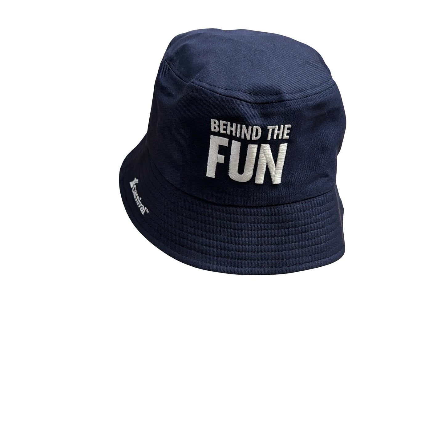 Carnival Cruise Behind the Fun Bucket Hats Set of 2 Navy Blue Embroidered 24 Inch
