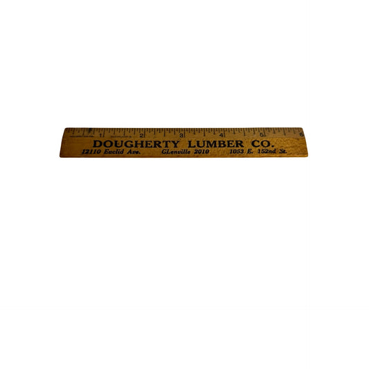 Vintage Dougherty Lumber Co Cleveland Ohio 6 Inch Wooden Advertising Ruler GLenville 2010