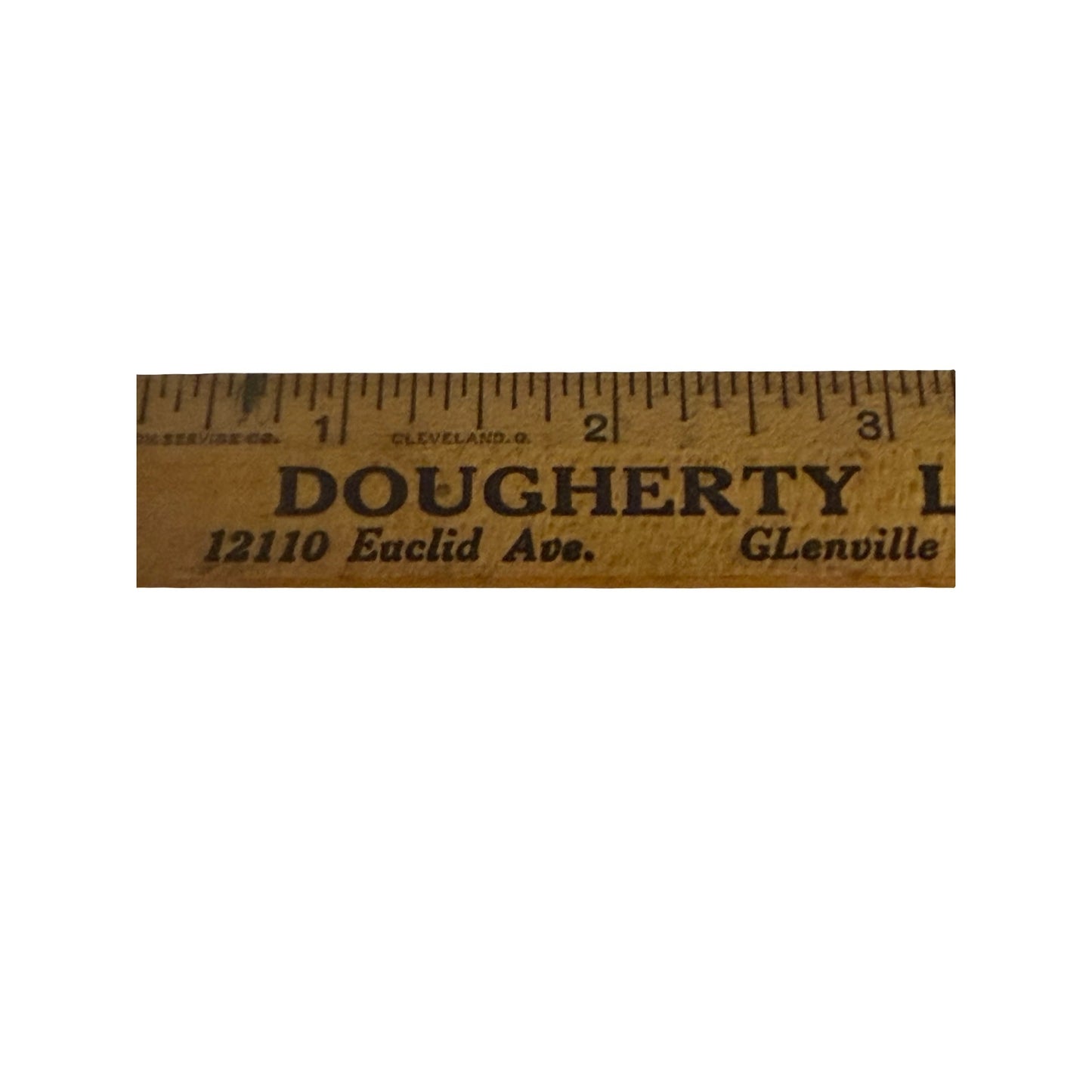 Vintage Dougherty Lumber Co Cleveland Ohio 6 Inch Wooden Advertising Ruler GLenville 2010