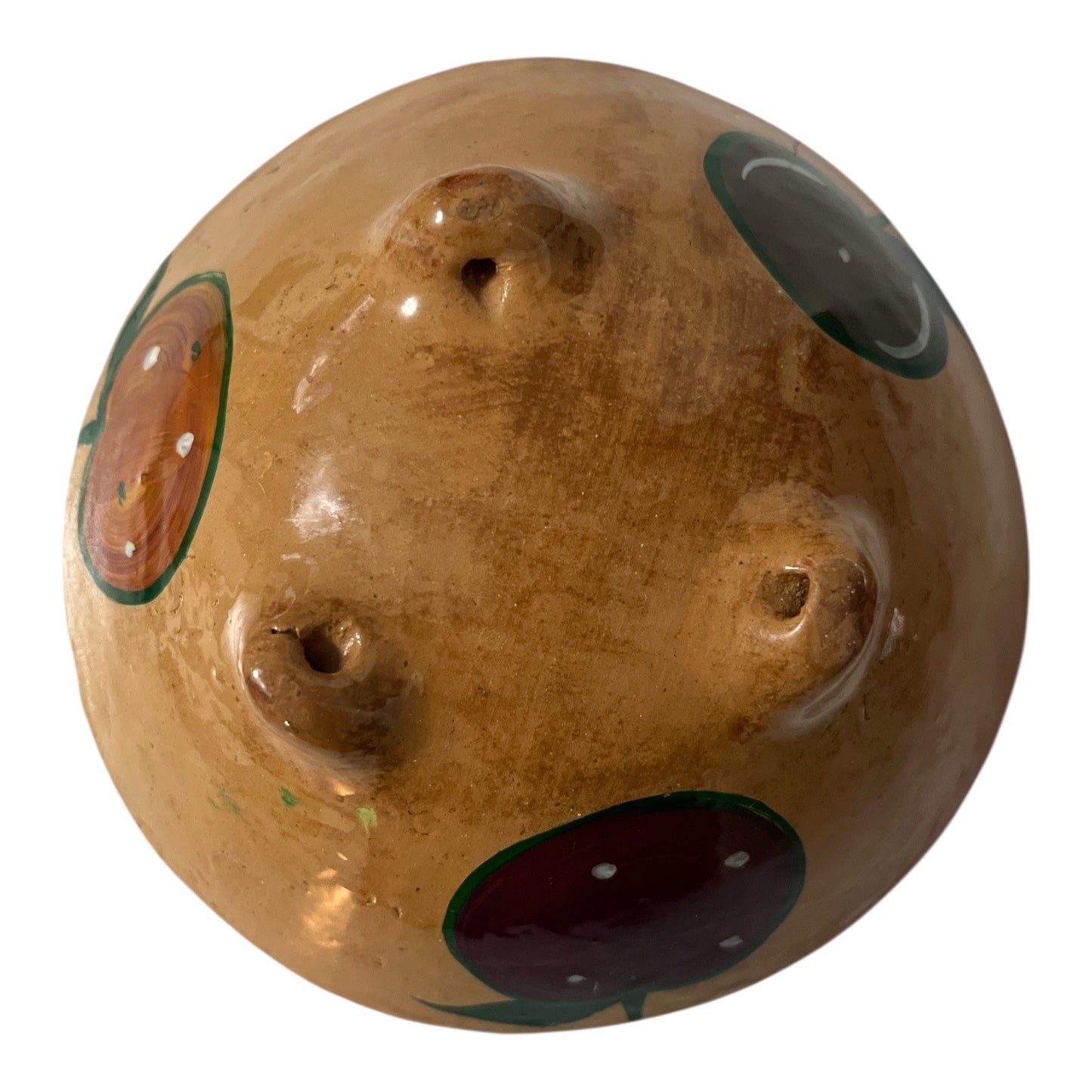 VTG Chichen Itza Mexican Hand Painted Pottery Bowl Colorful Folk Art