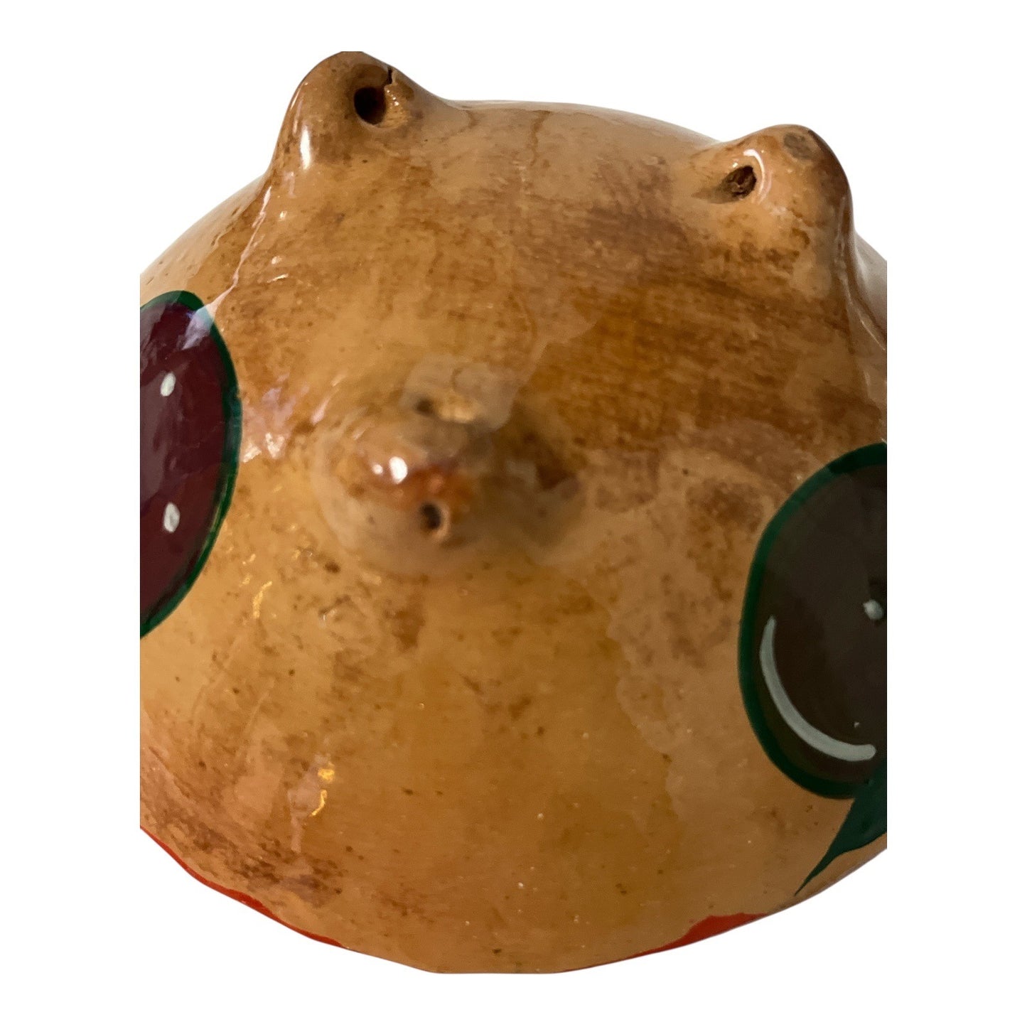 VTG Chichen Itza Mexican Hand Painted Pottery Bowl Colorful Folk Art