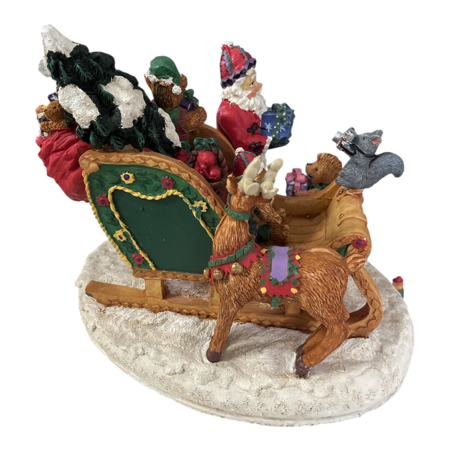 Vintage 1994 International Christmas Santa’s Bout Ready to Fly Figurine Bears Sleigh