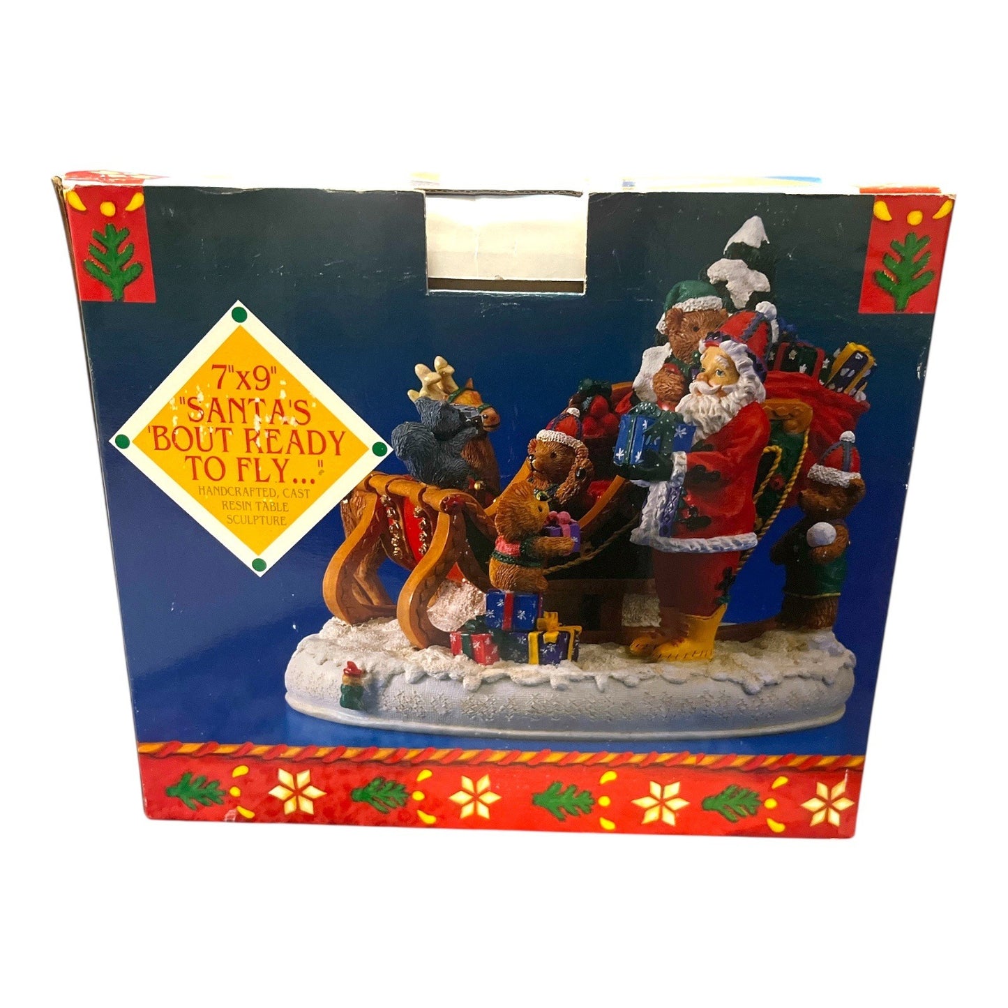 Vintage 1994 International Christmas Santa’s Bout Ready to Fly Figurine Bears Sleigh