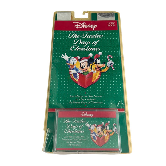 Disney The Twelve Days of Christmas Cassette Tape & Lyric Book Unopened 1991 Mickey Donald Goofy