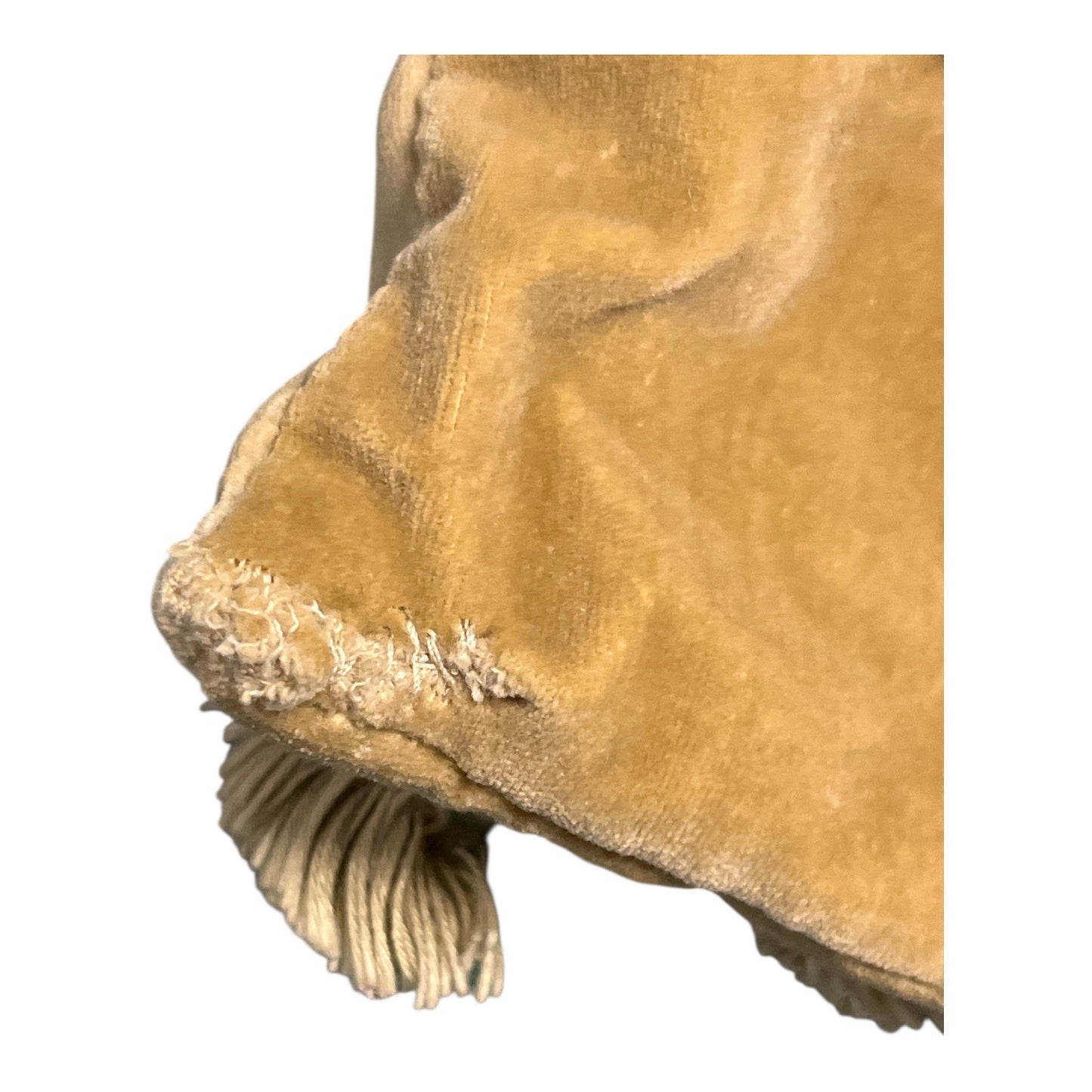 Vintage Needlepoint Rose Floral Tassel Pillow Cover 17” Square