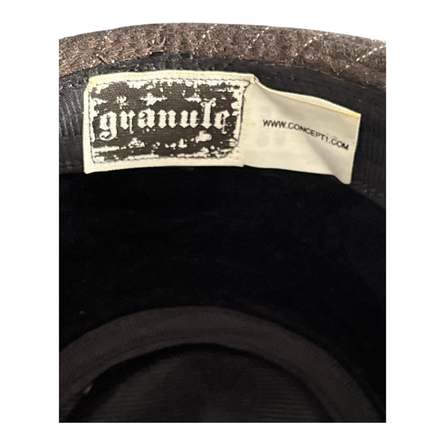 Granule by Concept 1 Brown Pinstripe Fedora Hat – Wool Blend Classic Style Y2K