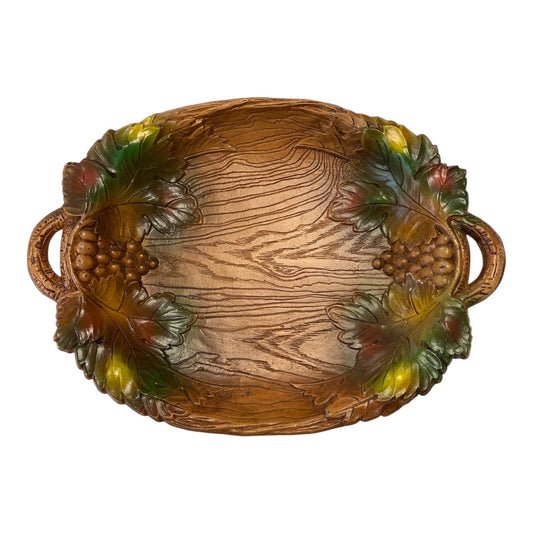 Mid-Century Multi Prod., Inc. USA Molded Resin Grapevine Serving Tray