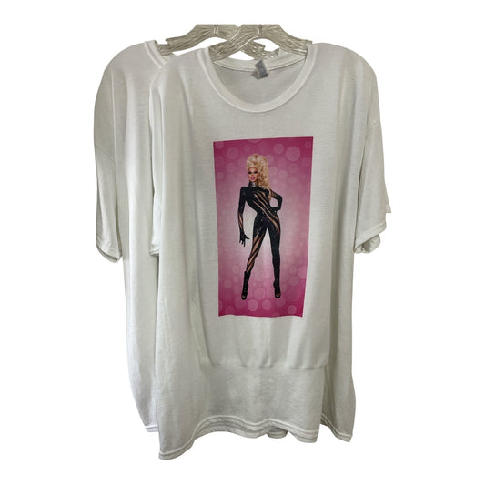 Set of 2 RuPaul Graphic T-Shirts Jerzees Dri-Power 2XL Drag Queen Art Tees