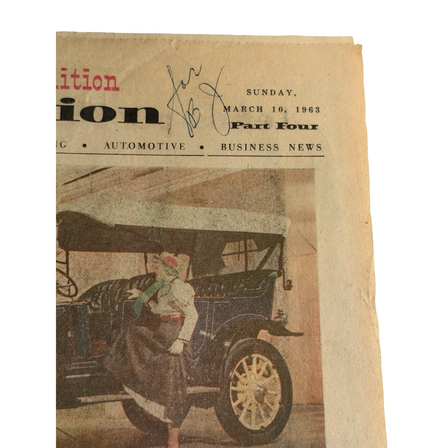 Vintage 1963 Milwaukee Journal Men's & Recreation Section – Antique Auto Edition Newspaper Insert