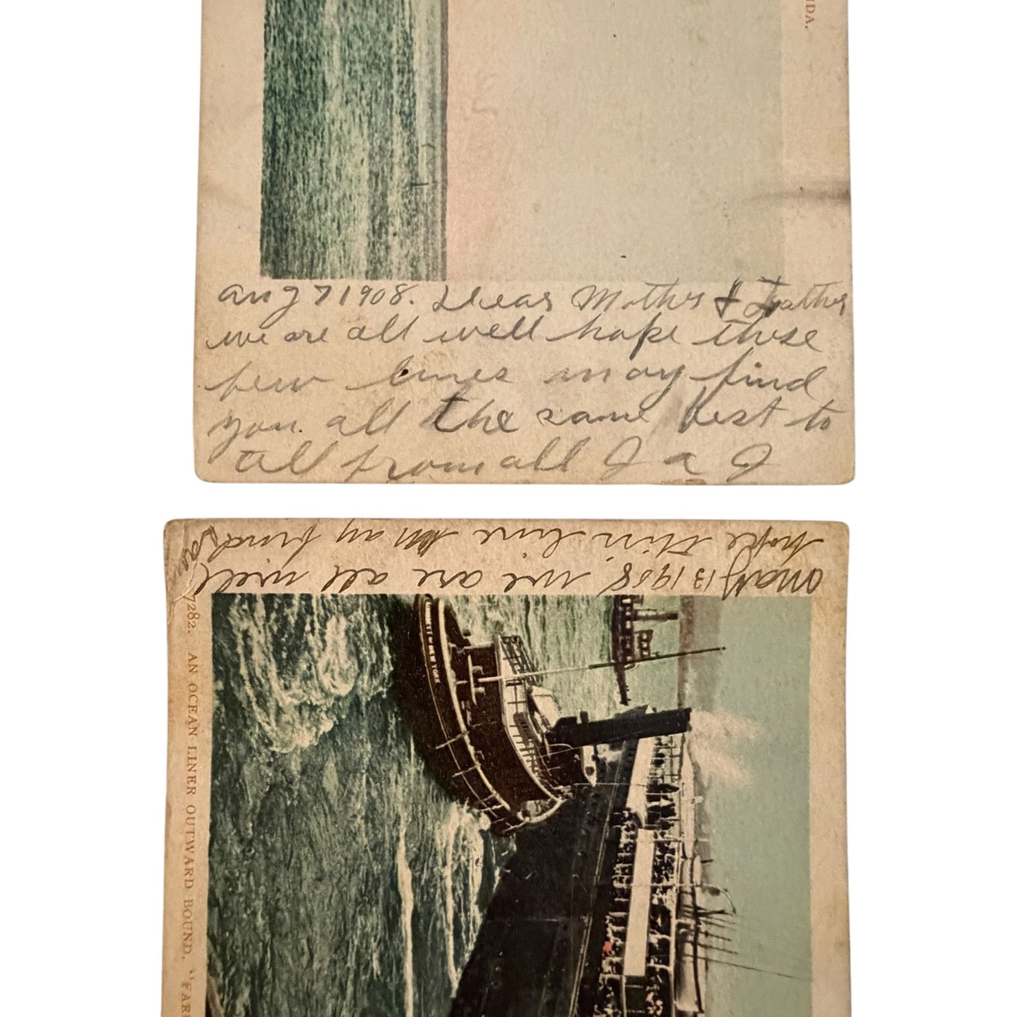 Vintage Ocean Liner & Ship Postcard Collection Lot of 6 Queen Elizabeth Pere Marquette 1908–1961