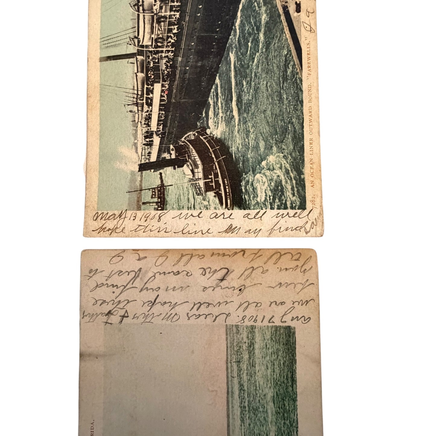 Vintage Ocean Liner & Ship Postcard Collection Lot of 6 Queen Elizabeth Pere Marquette 1908–1961