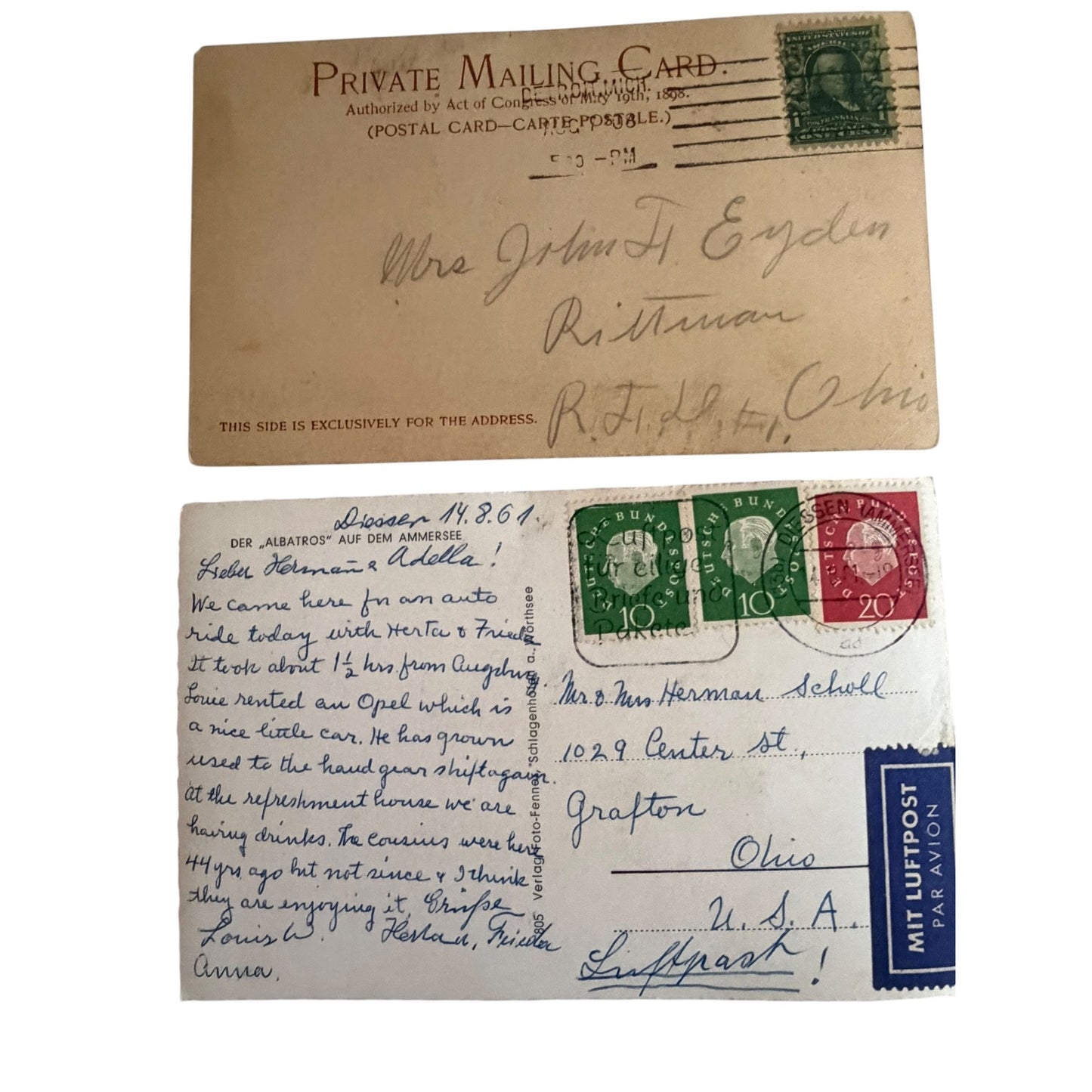 Vintage Ocean Liner & Ship Postcard Collection Lot of 6 Queen Elizabeth Pere Marquette 1908–1961