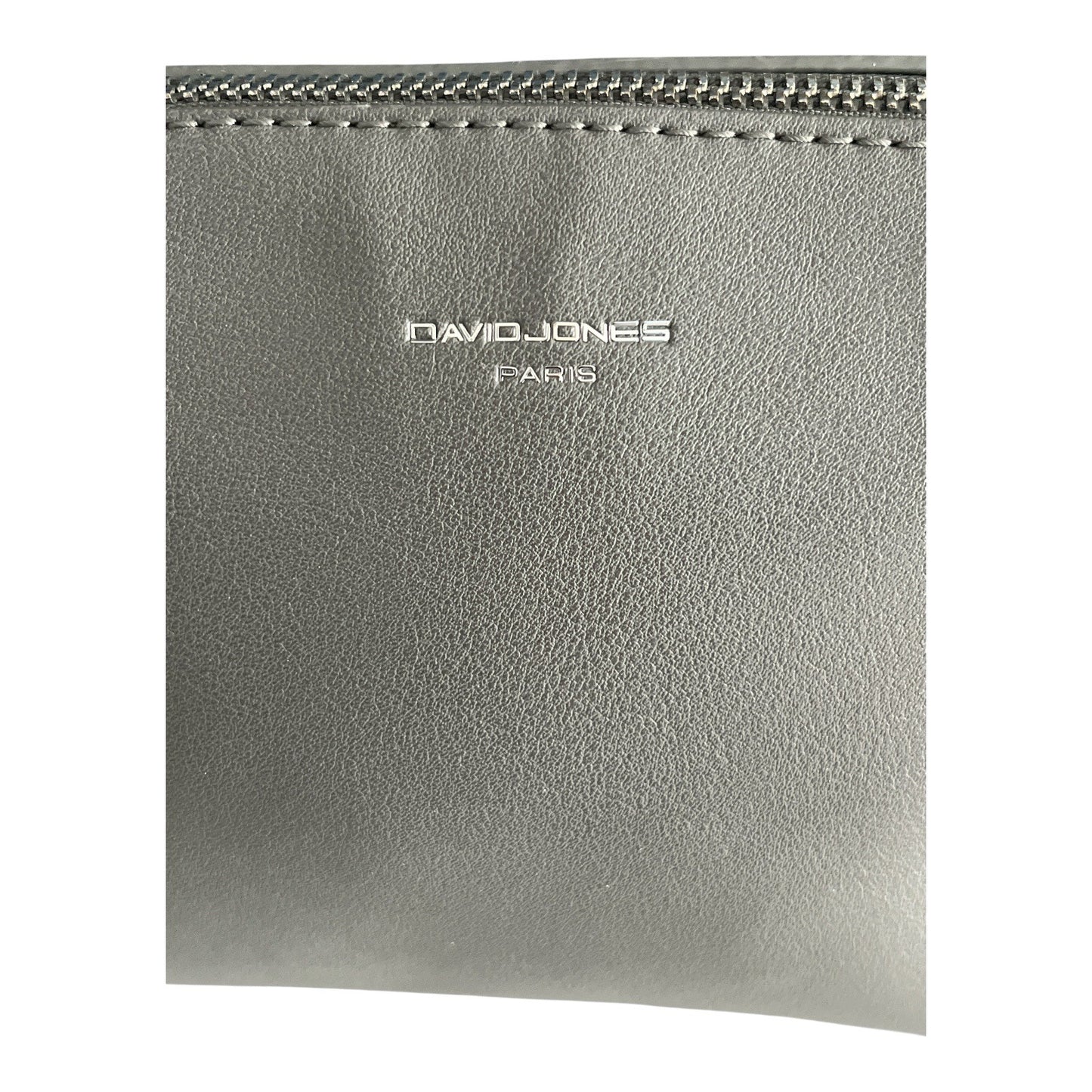 David Jones Paris Gray Crossbody Bag – Faux Leather Chain Strap Purse – 6x9