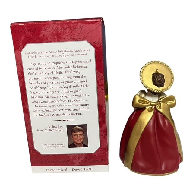 1998 Hallmark Keepsake Glorious Angel Ornament – Madame Alexander Holiday Angels Series #1 Collectible with Box