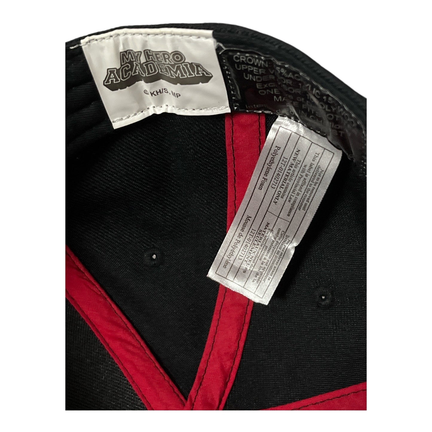 My Hero Academia Snapback Hat “You Can Be a Hero” Anime Cap Black Red Brim