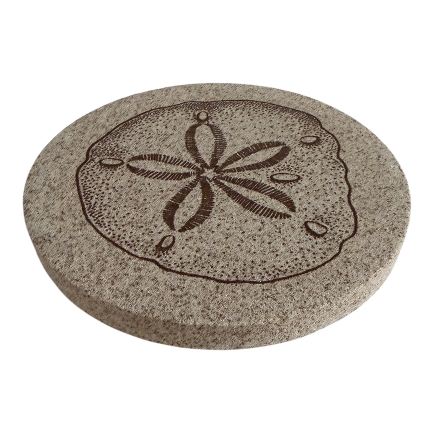 Vintage 2004 Thirstystone Sand Dollar Natural Sandstone Coasters Set of 4 Boxed