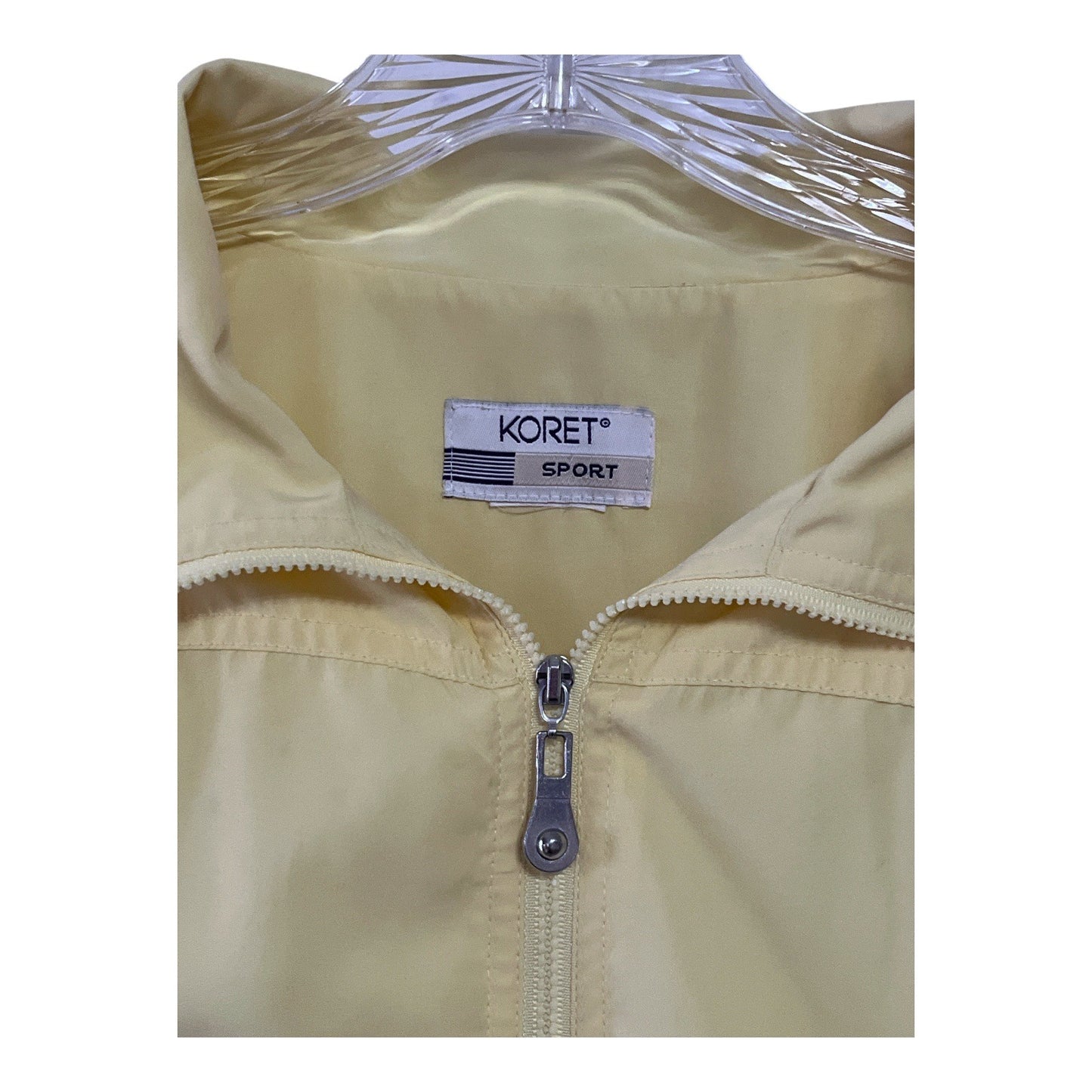 Vintage Koret Sport Women’s Yellow Zip-Up Windbreaker Jacket XL
