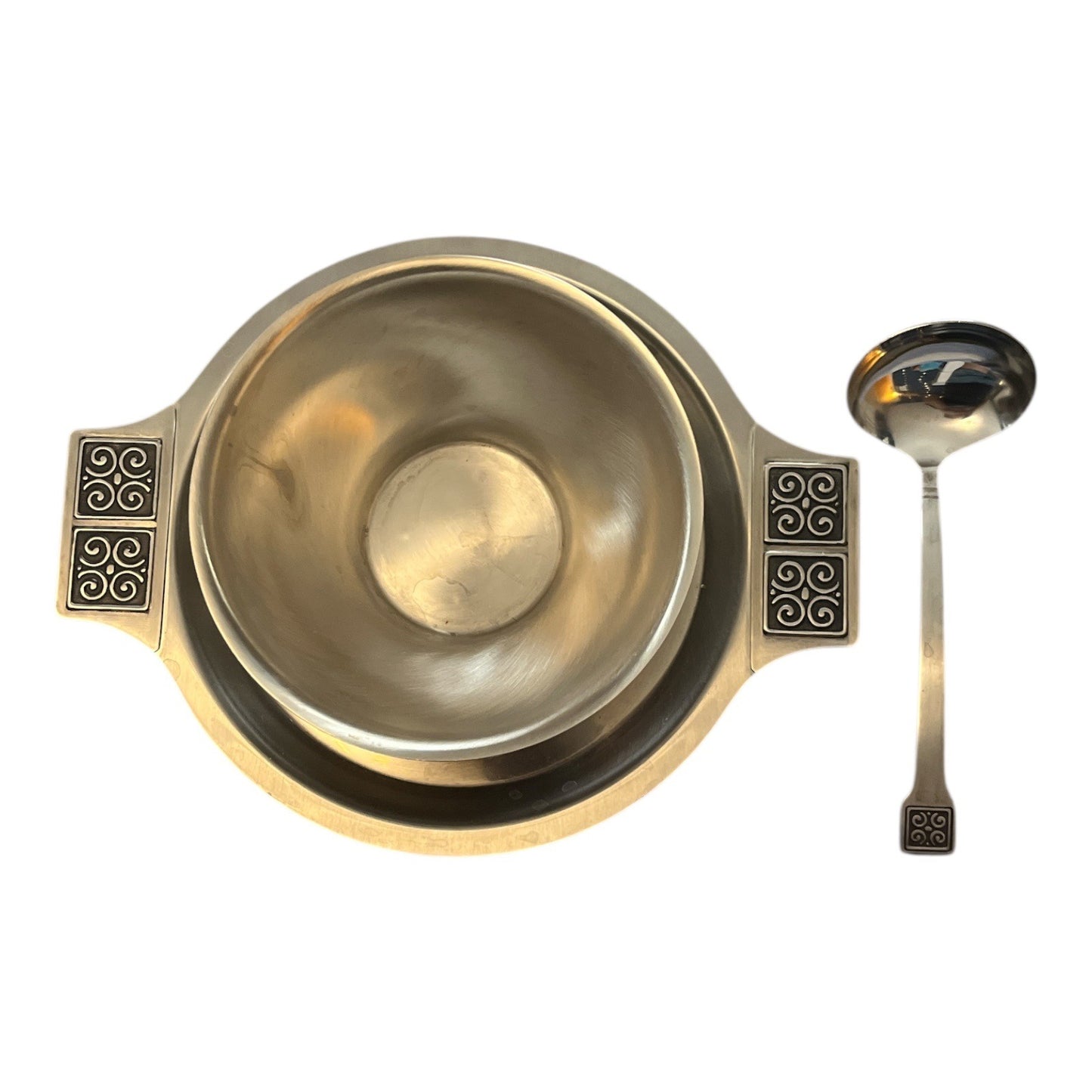 Rogers-Insilco Sauce Boat with Ladle & Tray – International Silver Co. – Japan – c. 1970s–1980s