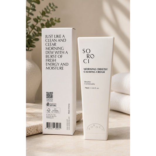 Soroci Morning Drizzle Calming Cream Korean Skincare Moisturizer 2.36 oz