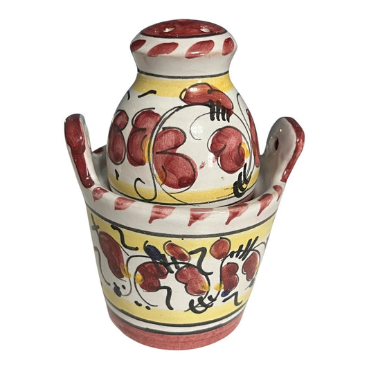 VTG Hand-Painted Ceramic Mustard Pot with Rooster Design – Made in Germany