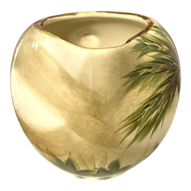 Tabletops Unlimited Kona Palm Tree Creamer Pitcher Hand Painted Tropical Coastal Decor