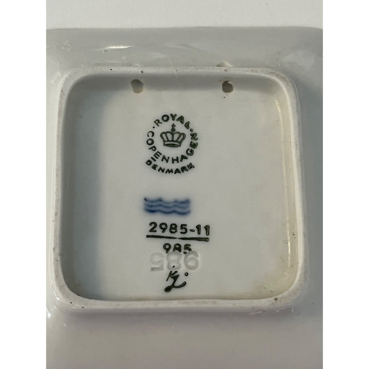 Royal Copenhagen Mini Plates Set of 3 Denmark Blue Porcelain Wall Plaques 2985 1985