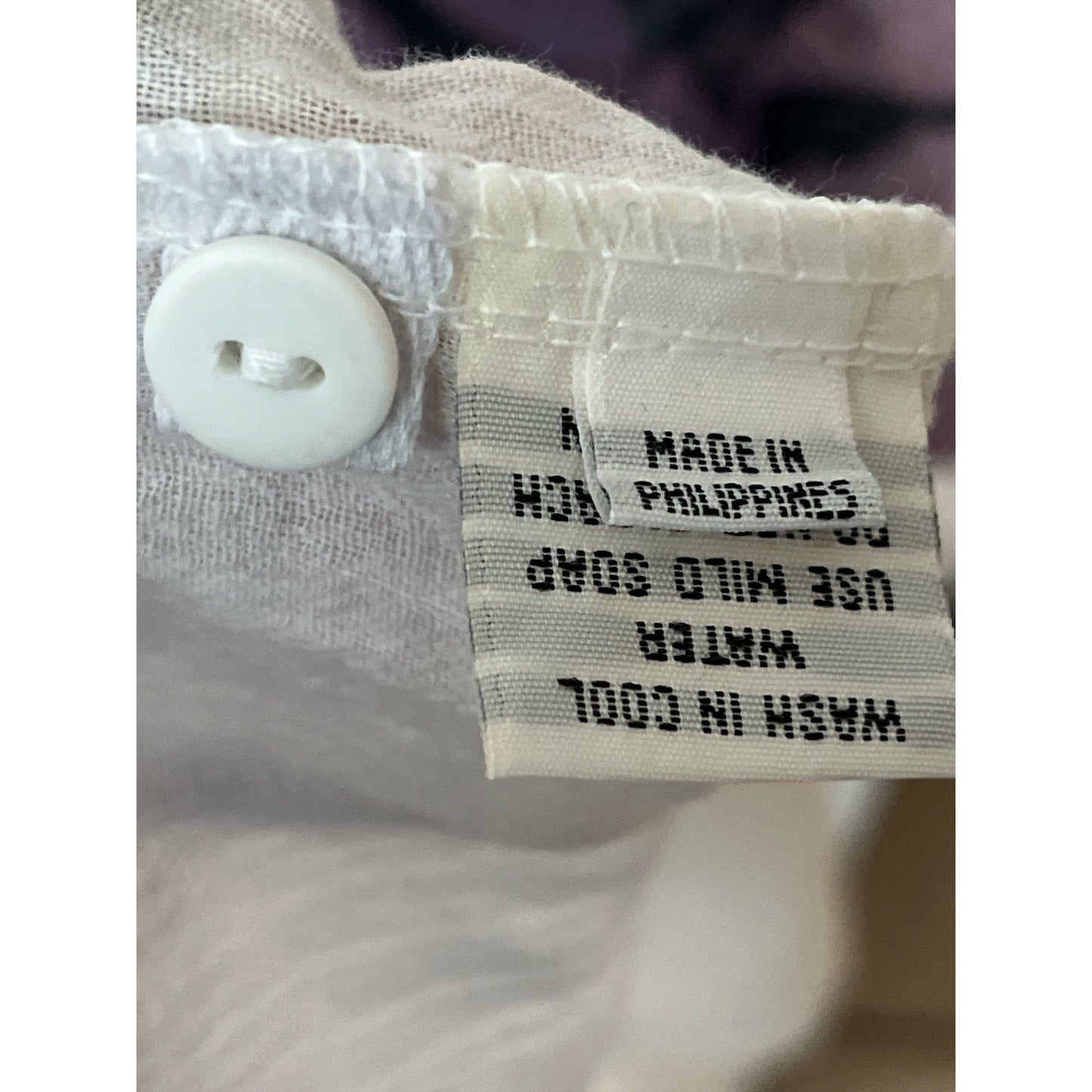 Obra Ni Juan Y2K White Cheesecloth Shirt Pilipinas Graphic Size L