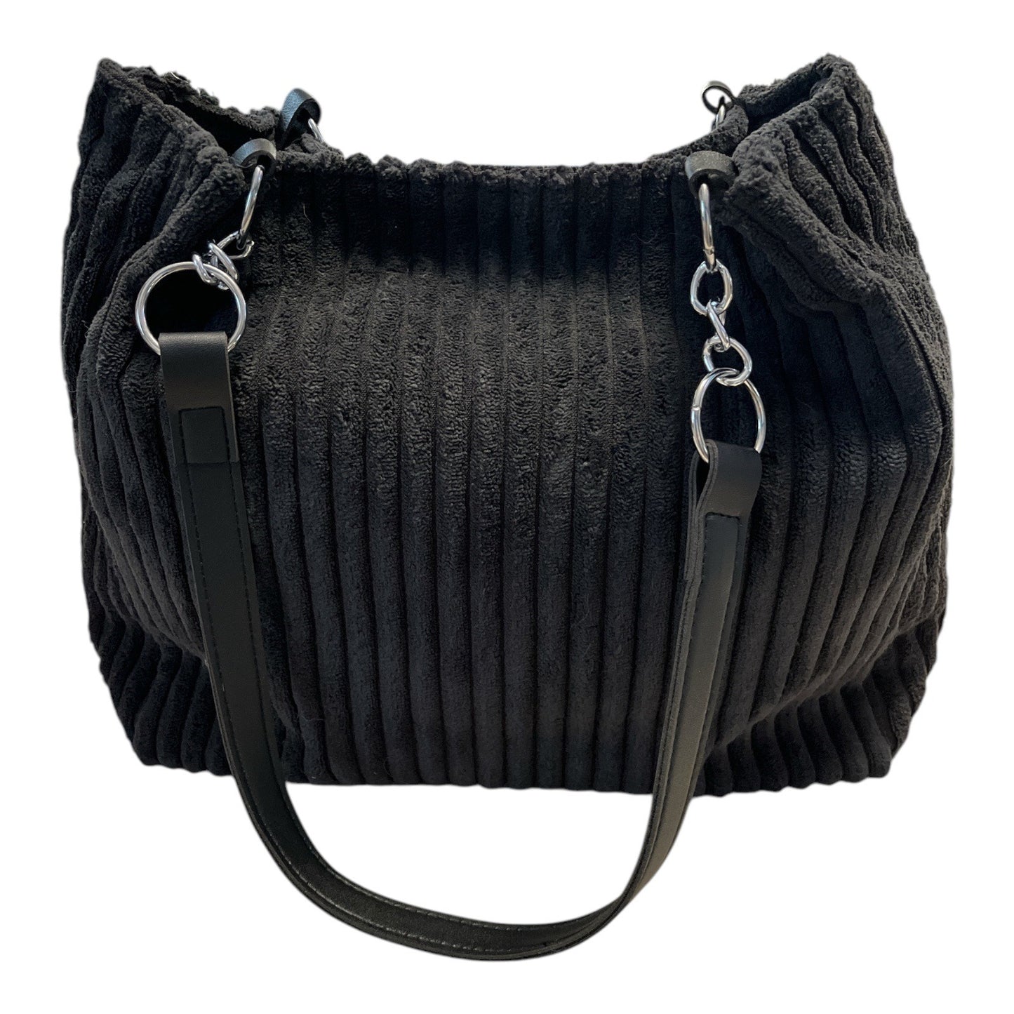 Meidudola YYDS Black Textured Handbag - Elegant and Versatile Accessory