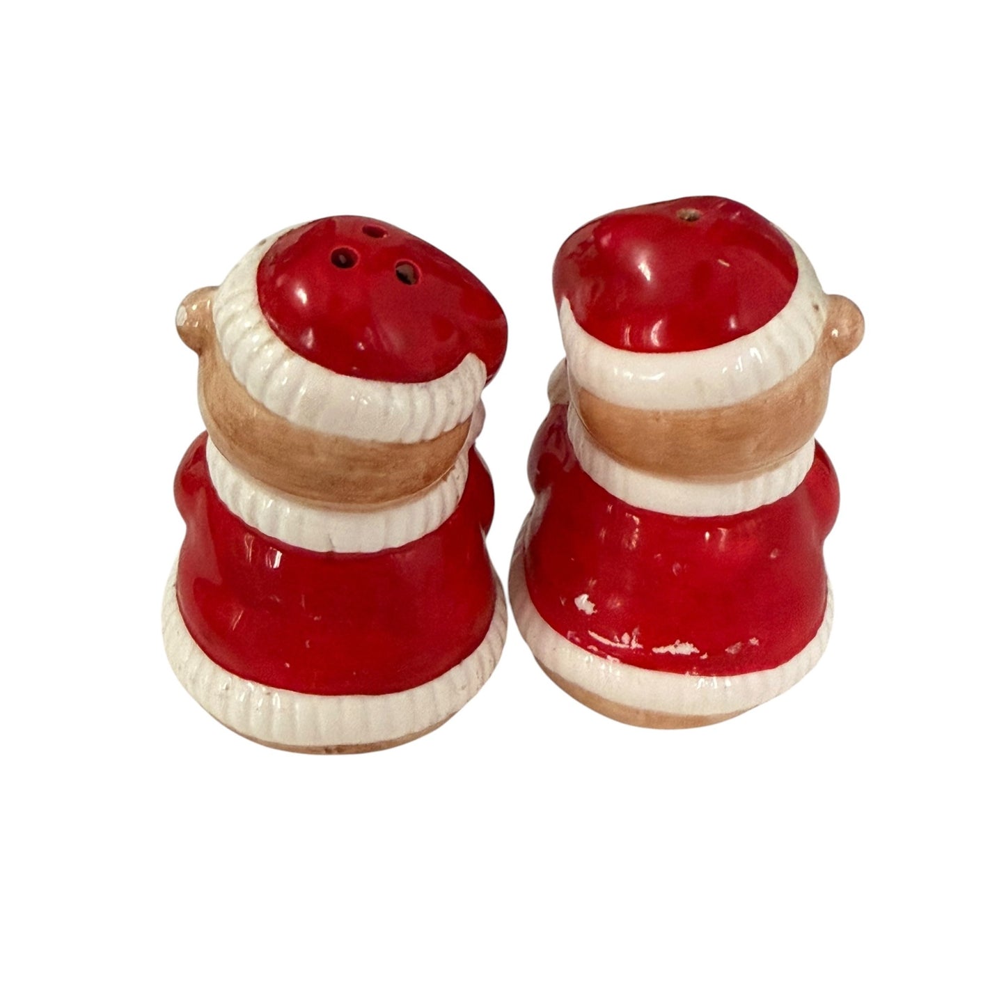 Vintage Christmas Teddy Bear Salt & Pepper Shakers Ceramic Made in Korea