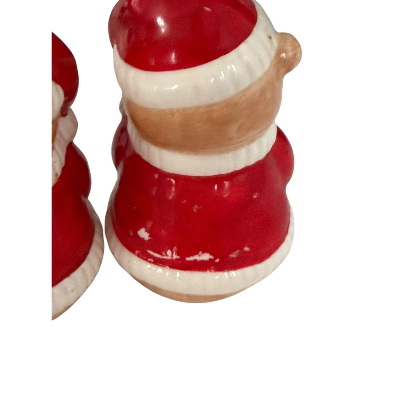 Vintage Christmas Teddy Bear Salt & Pepper Shakers Ceramic Made in Korea