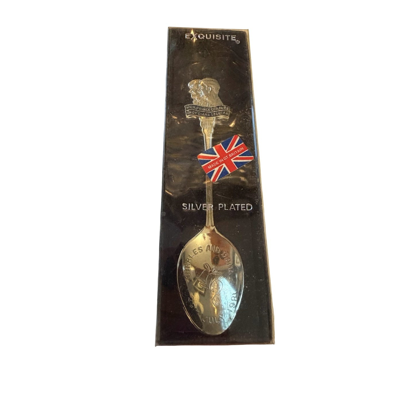 Vintage Prince Charles Lady Diana Spencer Royal Wedding Silver Plated Souvenir Spoon 1981