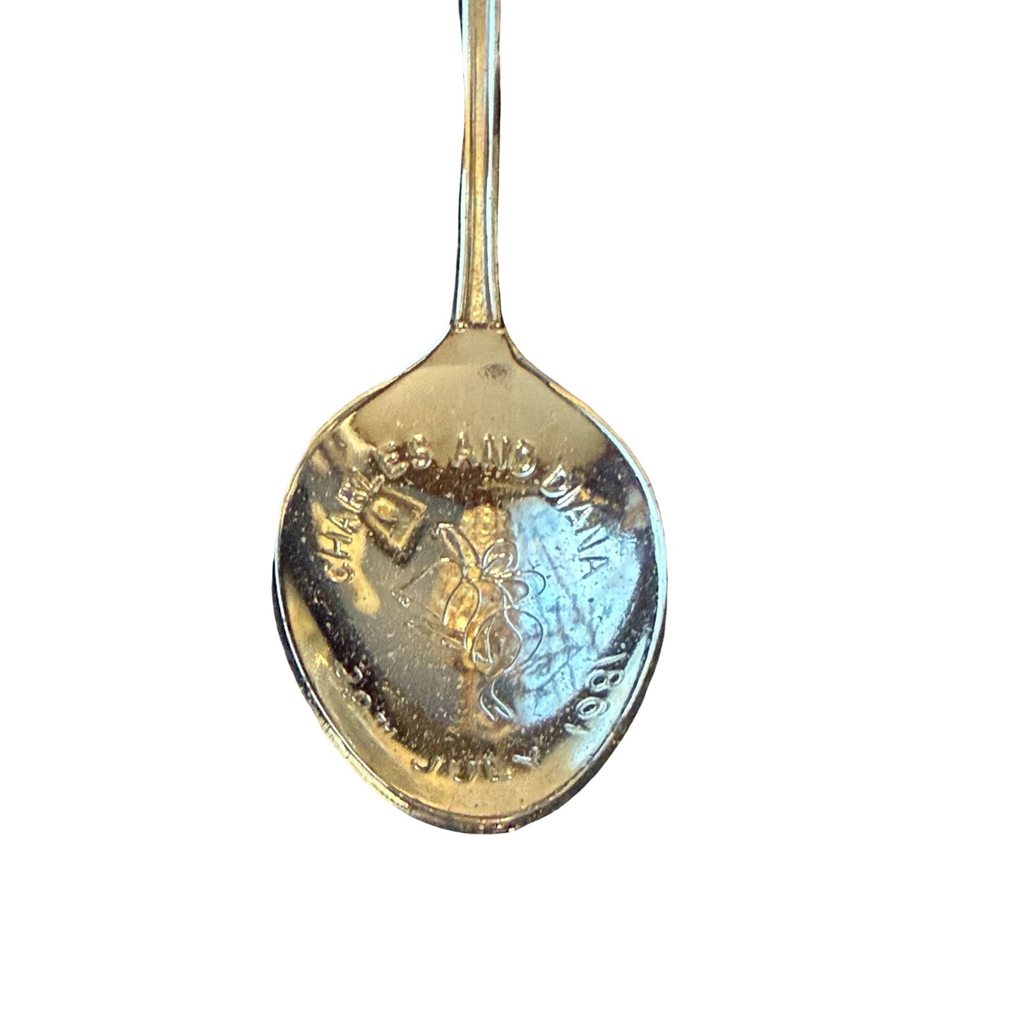 Vintage Prince Charles Lady Diana Spencer Royal Wedding Silver Plated Souvenir Spoon 1981