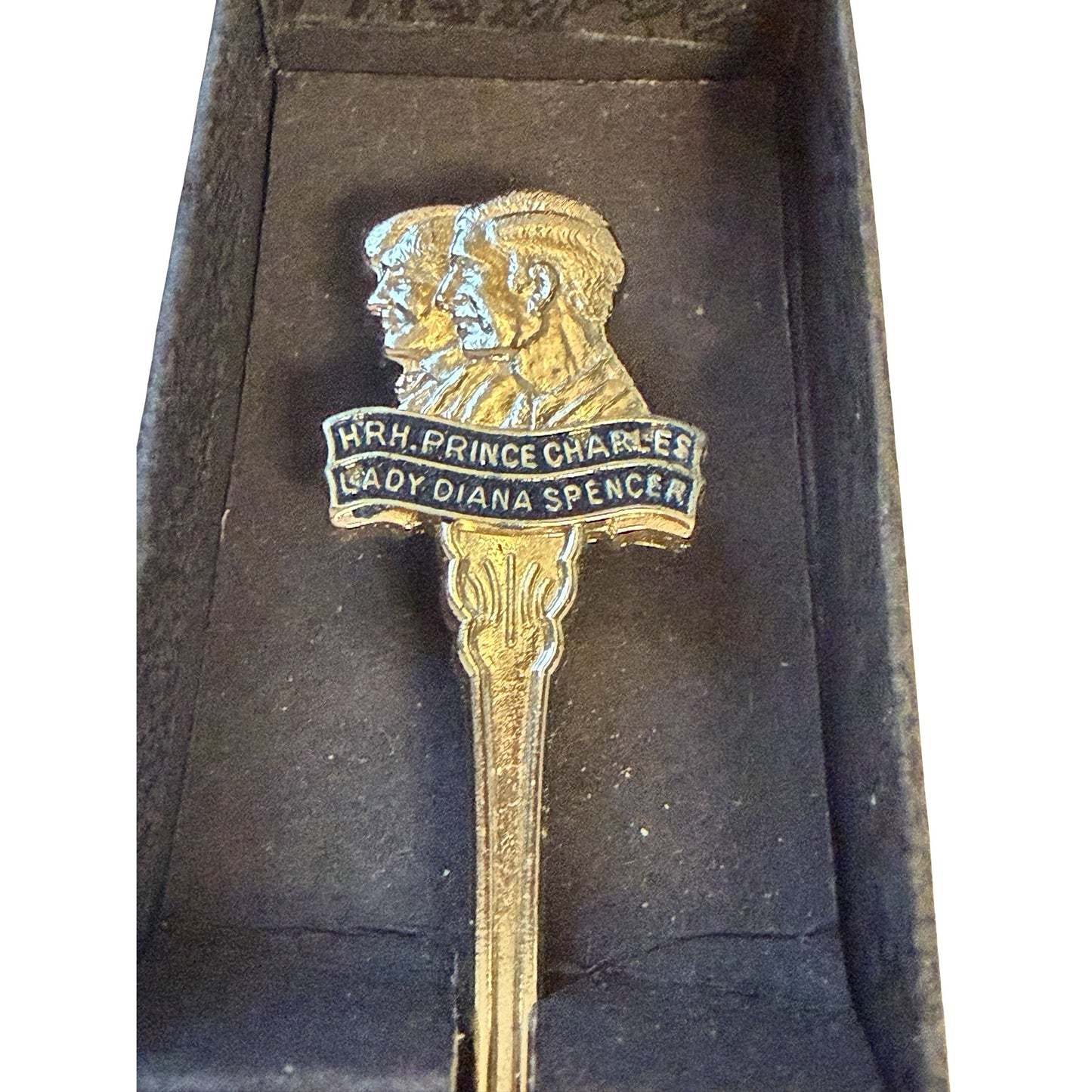 Vintage Prince Charles Lady Diana Spencer Royal Wedding Silver Plated Souvenir Spoon 1981