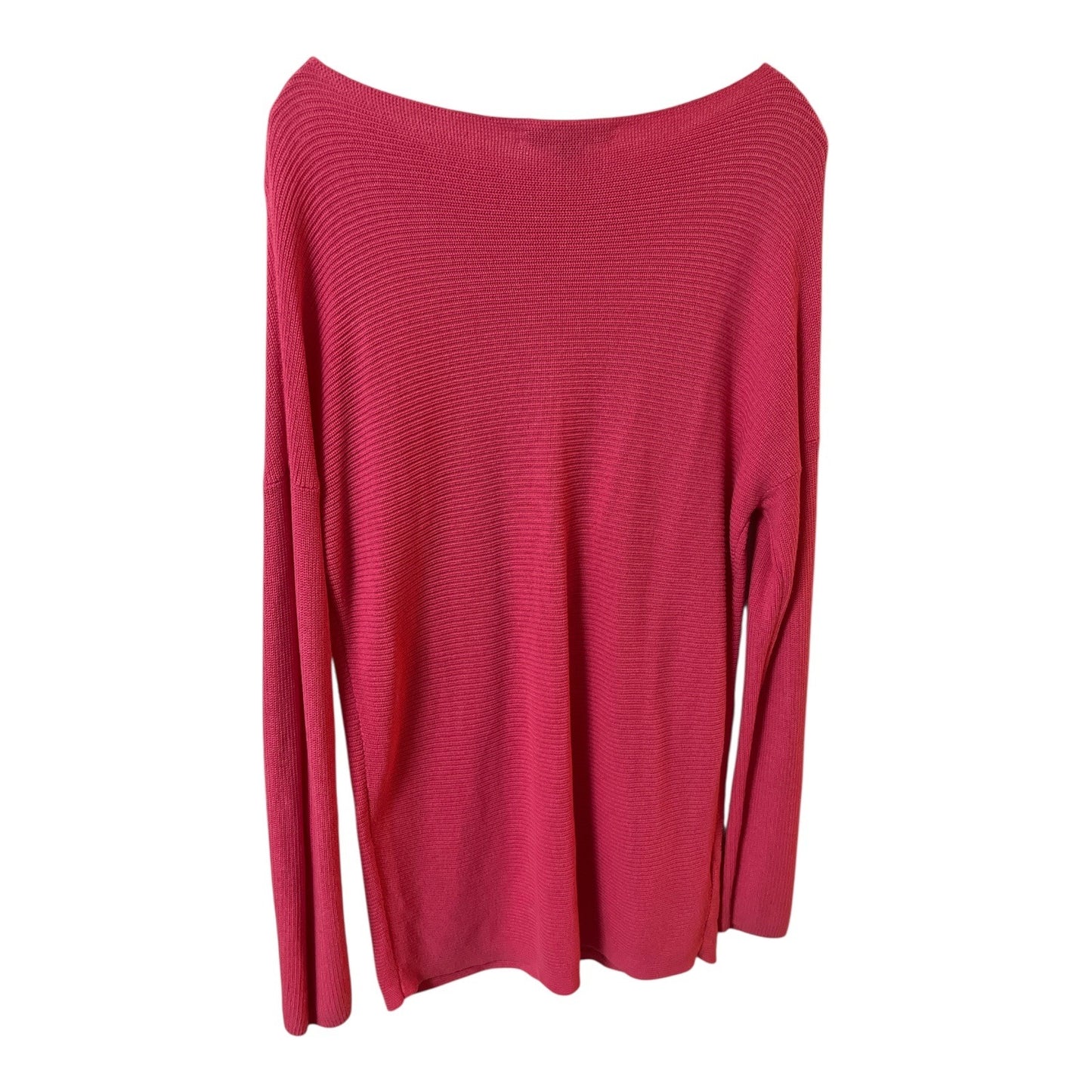 Tommy Bahama Early Y2K Pink Ribbed Knit Sweater Boatneck Long Sleeve